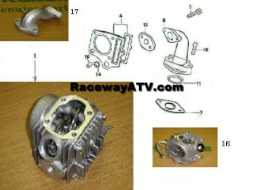 Kazuma Falcon 90cc Head Parts