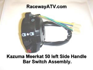 Kazuma / Meerkat 50 Left Side Handle Bar Switch Assembly