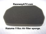 Kazuma 110 Air Filter Sponge